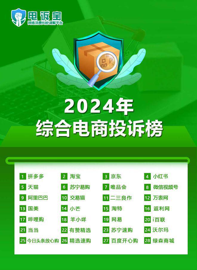 淘宝 小红书 天猫 国美 返利网等上榜AG真人app2024综合电商投诉榜：(图4)